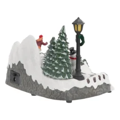 Christmas Figurine Ice Skating 18 Cm, Music & LED