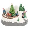 Christmas Figurine Tree And Train 17.5 Cm, Music & LED
