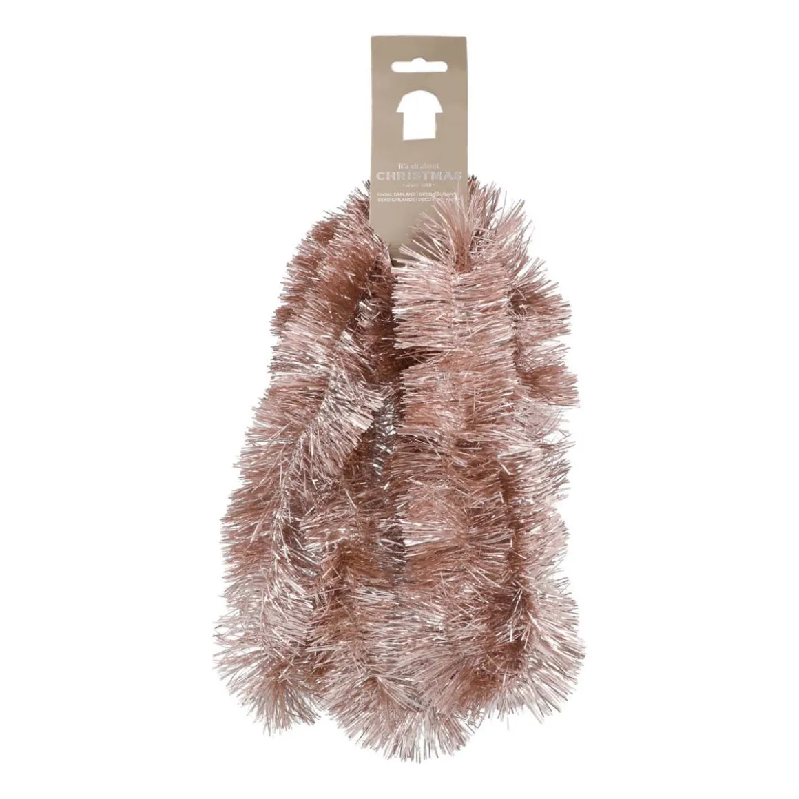 Christmas Garland Soft Pink 270x7,5cm Shiny