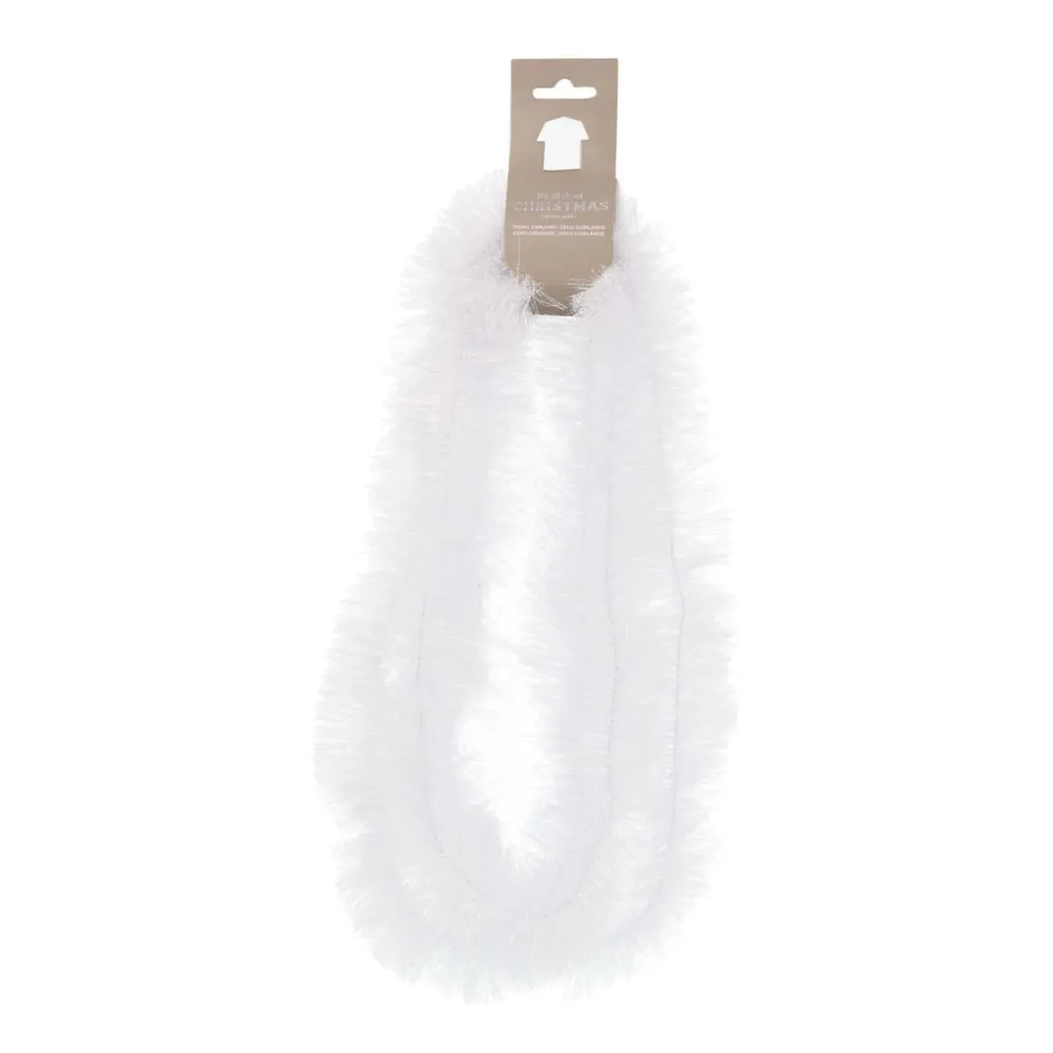 Christmas Garland Transparent White 270x7,5cm Shiny