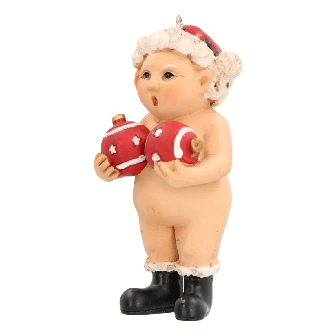 Christmas Hanger Naked Mrs. Claus 9 Cm Polyresin