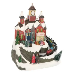Christmas House Train Station 19.5cm, Music & LED