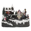 Christmas House With Real Fountain, LED & Sound, 27,5cm