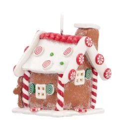 Christmas Ornament | Candy House With LED | Handmade | Batteries Incl.