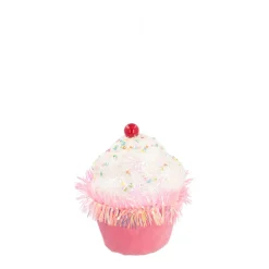 Christmas Ornament Cupcake | White Pink | 12 Cm