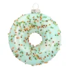 Christmas Ornament Donut 10cm Light Blue