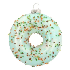 Christmas Ornament Donut 10cm Light Blue