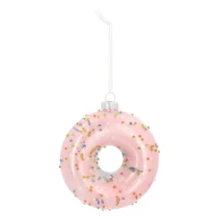 Christmas Ornament Donut 10cm Pink