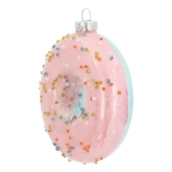 Christmas Ornament Donut 10cm Pink