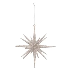 Christmas Ornament Geometric Star | 3D | Champagne | Plastic | 15cm