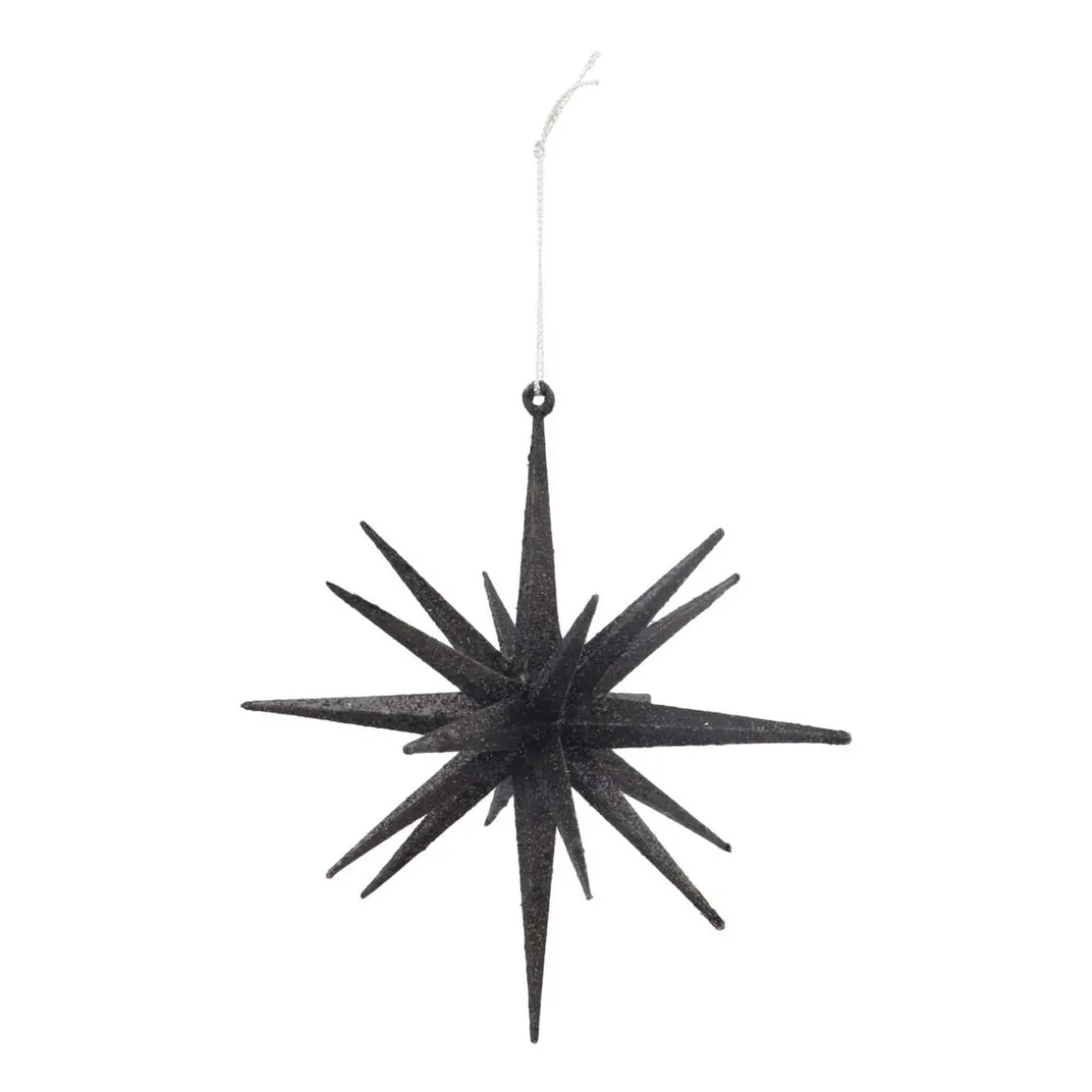 Christmas Ornament Geometric Star | 3D | Black | Plastic | 15cm