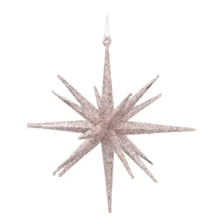 Christmas Ornament Geometric Star | 3D | Pink | Plastic | 11cm