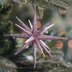 Christmas Ornament Geometric Star | 3D | Pink | Plastic | 11cm