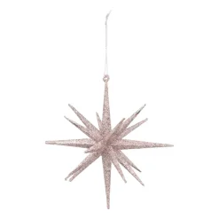 Christmas Ornament Geometric Star | 3D | Pink | Plastic | 11cm