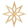 Christmas Ornament Geometric Star Wood 12 Cm Gold