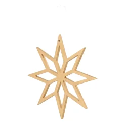 Christmas Ornament Geometric Star Wood 12 Cm Gold