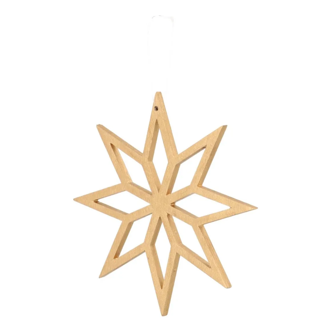 Christmas Ornament Geometric Star Wood 12 Cm Gold