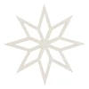 Christmas Ornament Geometric Star Wood 12 Cm White