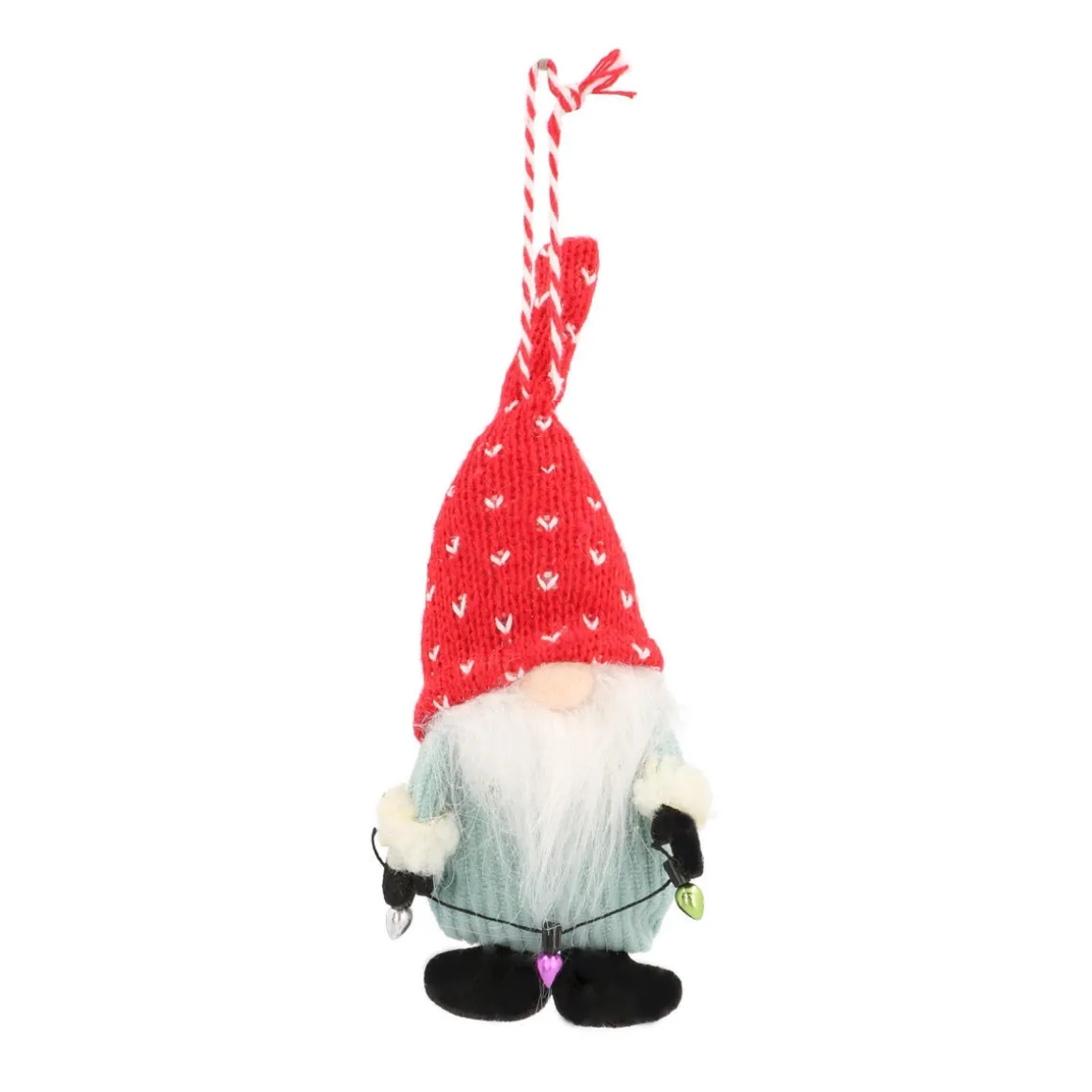 Christmas Ornament Gnome With Lights 12 Cm Fabric