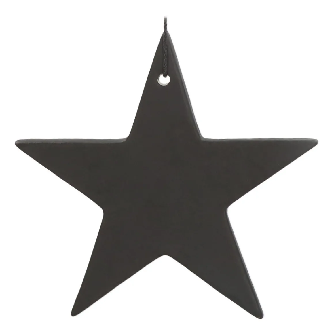 Christmas Ornament Porcelain Star | Black | 12 Cm