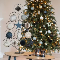 Christmas Ornament Porcelain Star | Black | 12 Cm