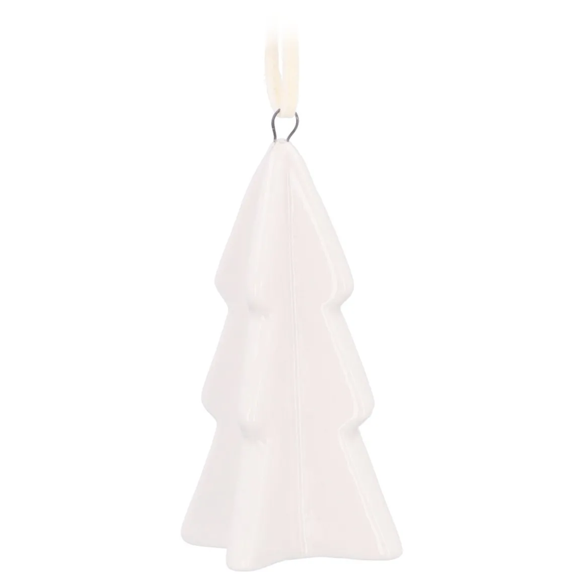 Christmas Ornament Porcelain 3D Christmas Tree | White | 7 Cm