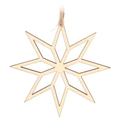 Christmas Ornament Wooden Star | Brown | 12 Cm