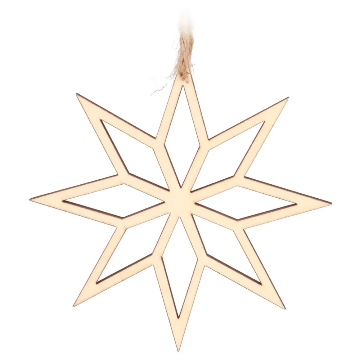 Christmas Ornament Wooden Star | Brown | 12 Cm