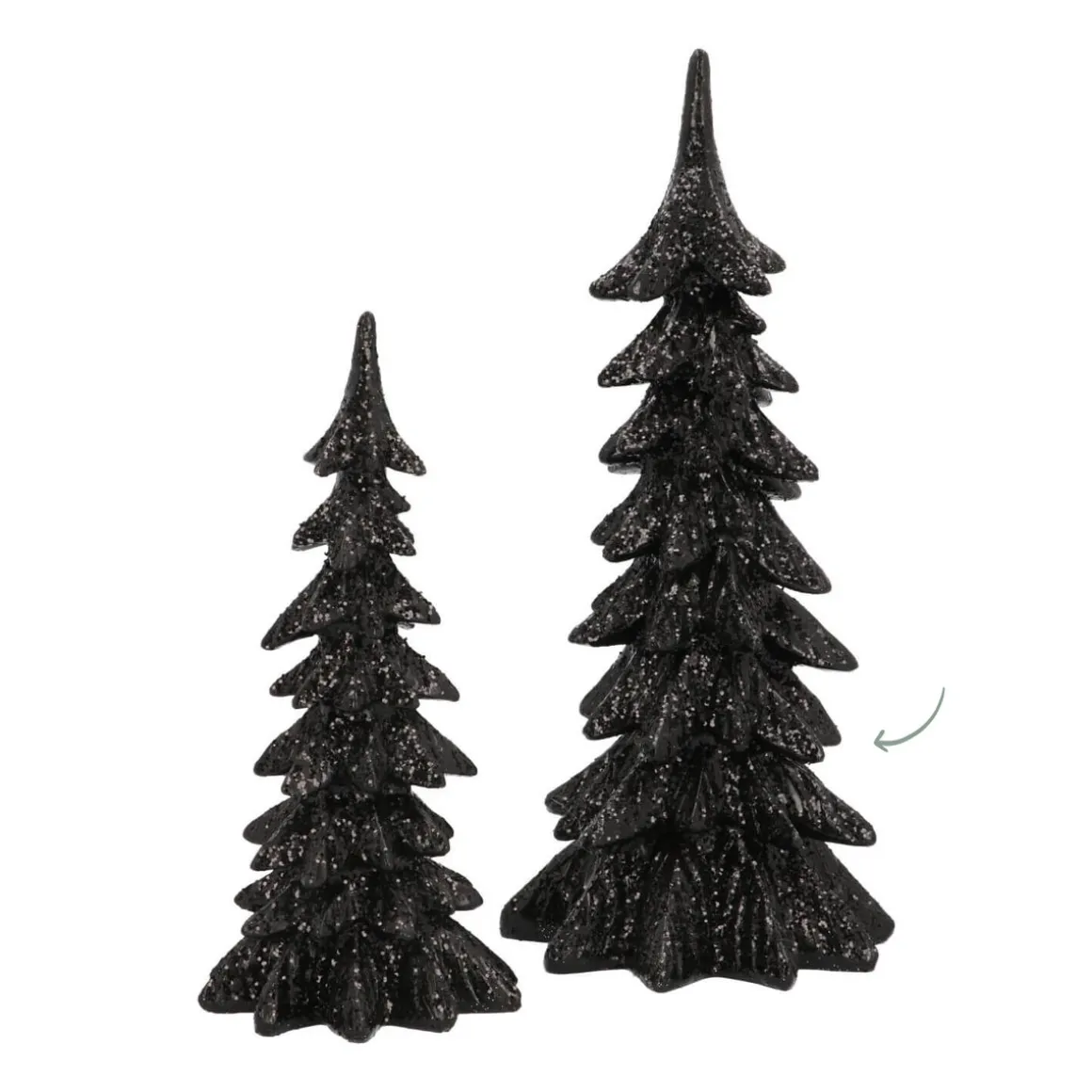 Christmas Tree Black 27cm Polyresin