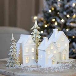 Christmas Tree Champagne 19cm Polyresin