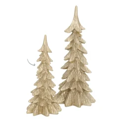 Christmas Tree Champagne 19cm Polyresin