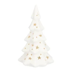 Christmas Tree Porcelain 17 Cm White LED