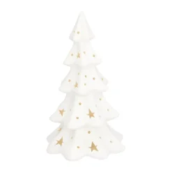 Christmas Tree Porcelain 22 Cm White LED