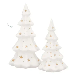 Christmas Tree Porcelain 22 Cm White LED