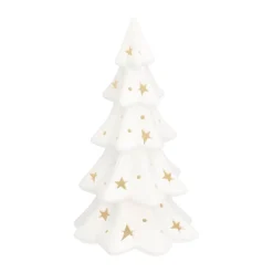 Christmas Tree Porcelain 22 Cm White LED