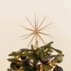 Christmas Tree Topper Shining Star 35cm Champagne