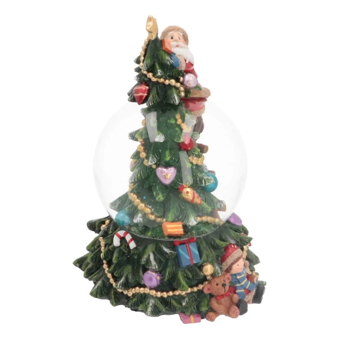 Christmas Tree With Snow Globe | Music | ⌀9cm | 19cm Tall
