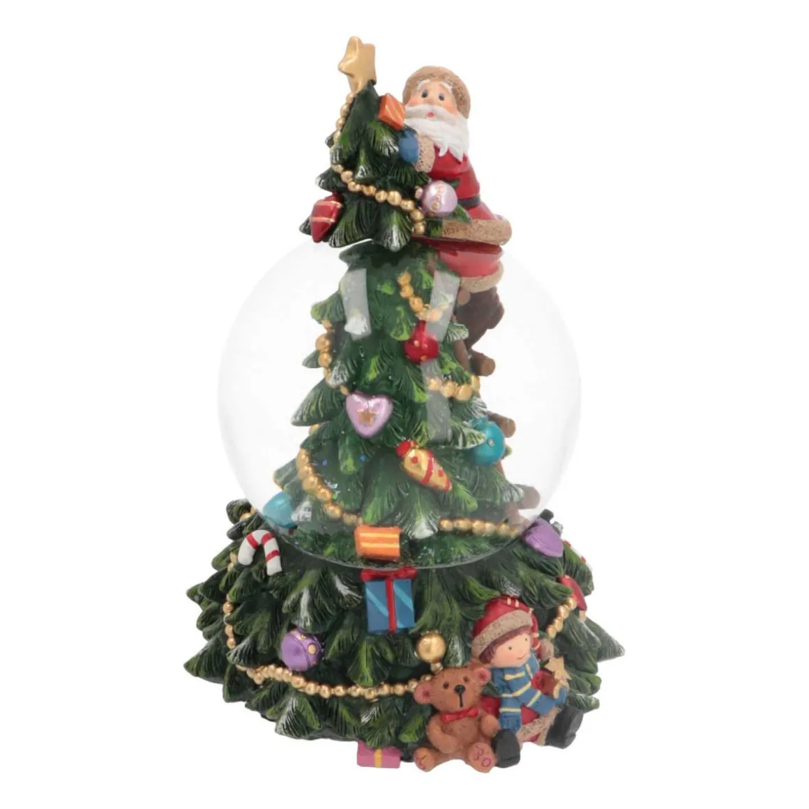 Christmas Tree With Snow Globe | Music | ⌀9cm | 19cm Tall