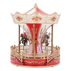 Christmas Village Carousel With Music And LED