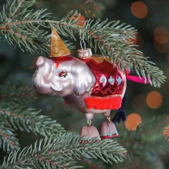 Circus Elephant Christmas Ornament | Glass | 11 Cm