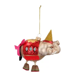 Circus Elephant Christmas Ornament | Glass | 11 Cm