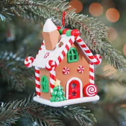 Clay Christmas Ornament Candy House | 11 Cm