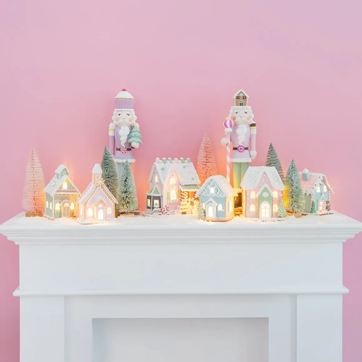 Clay Cookie Cottage | Pastel Colours | LED | Handmade | 19cm Tall