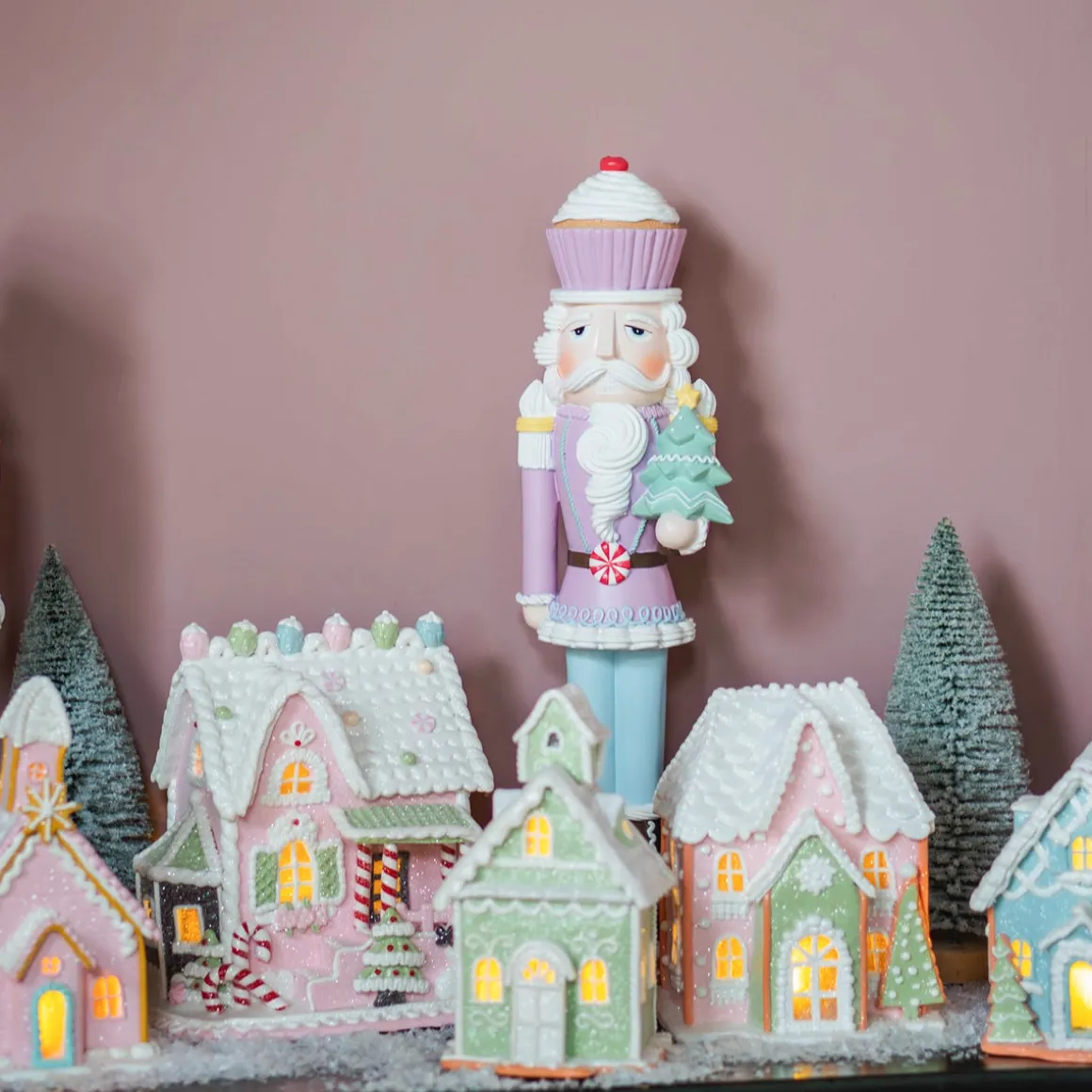 Clay Cookie Cottage | Pastel Colours | LED | Handmade | 19cm Tall