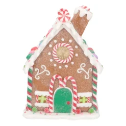 Clay Gingerbread House With LED | Handmade | Batteries Incl. | 15 Cm