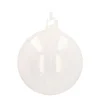 Clear Glass Bauble With Ice Finish | 10 Cm