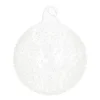 Clear Glass Bauble With Splinters | 8 Cm