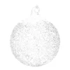 Clear Glass Bauble With Splinters | 10 Cm