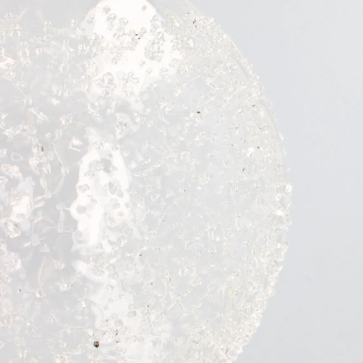 Clear Glass Bauble With Splinters | 10 Cm