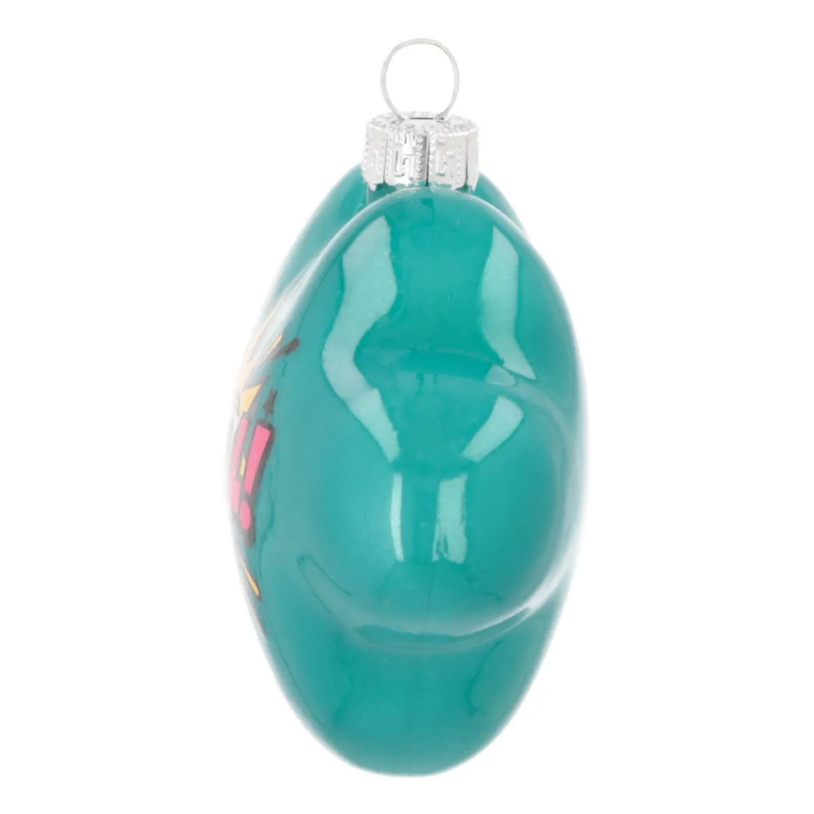 Cloud With Text Cool! Pop Art Ornament, Glass, Blue-Pink, 11cm/4.5in